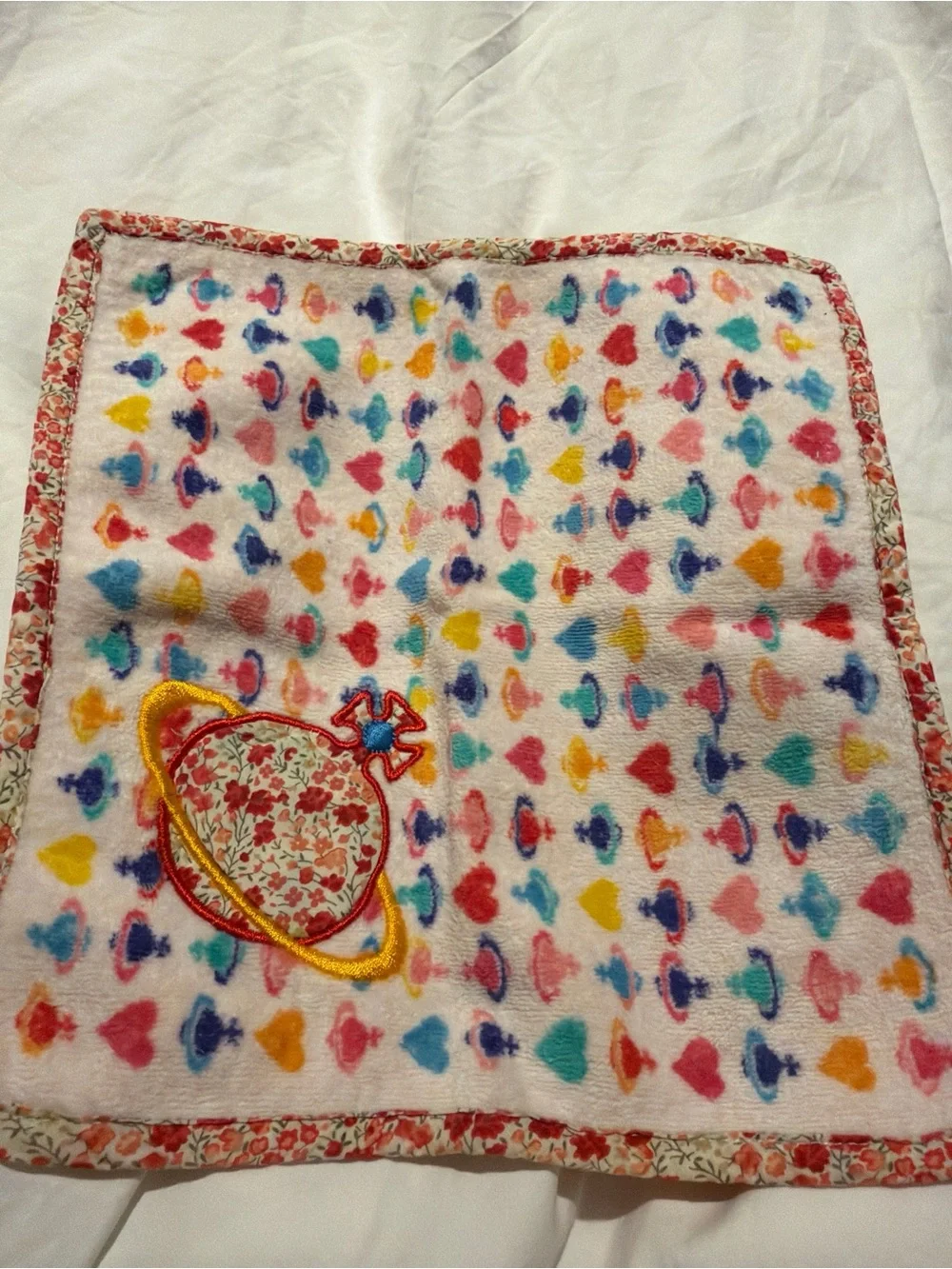 Vivienne Westwood Multi-Color Heart Print face towel